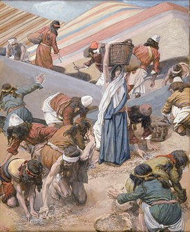 Gathering of the Manna, James Tissot, 1836-1902, Public Domain