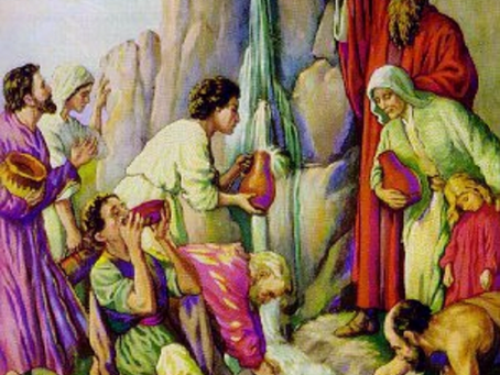 Moses drawing Water from the Rock
