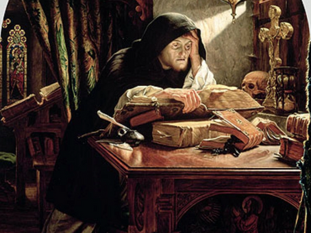 Luther in his study.