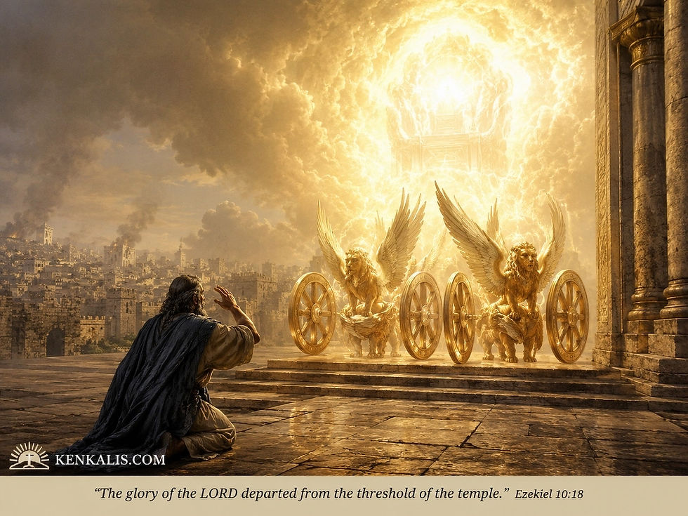 Divine departure at the temple