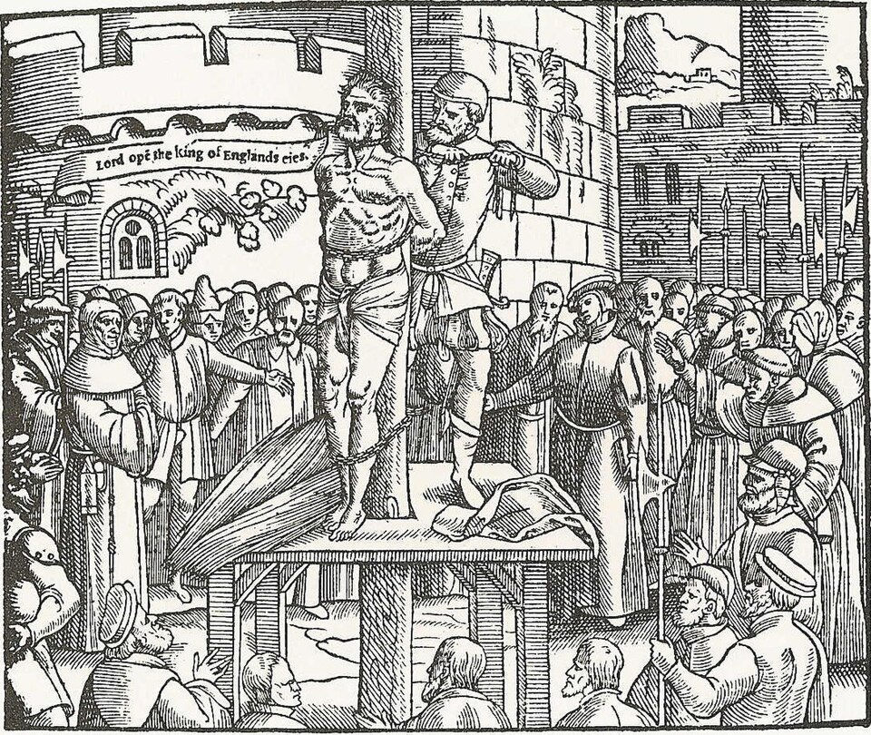 Tyndale being executed near Brussels