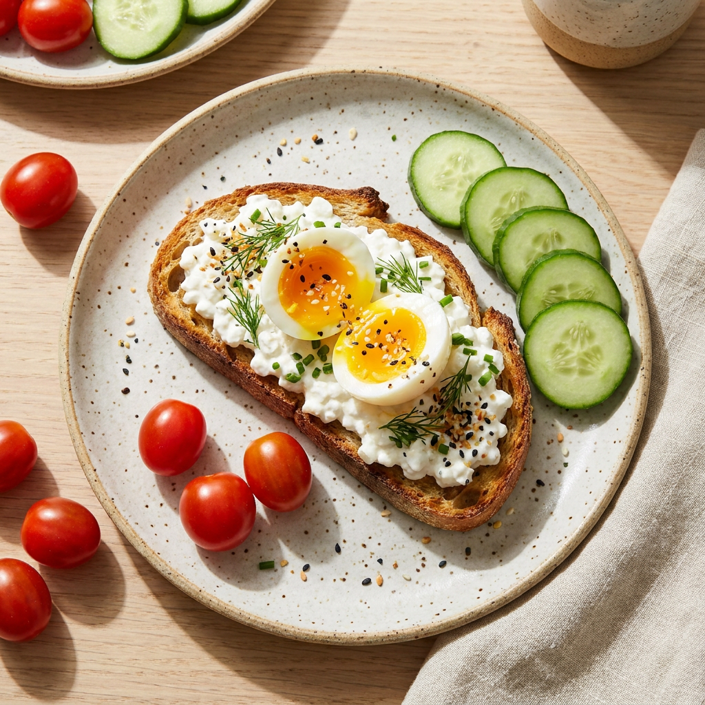 Cottage Cheese and Egg Toast