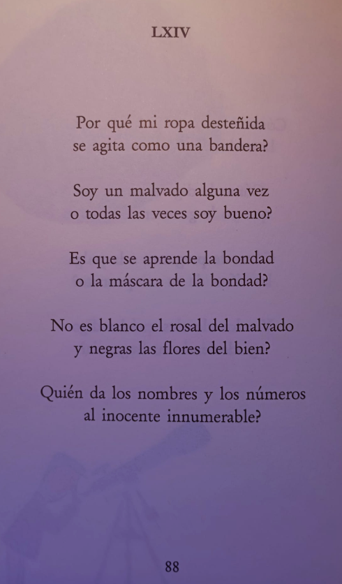 Fragmento del “Libro de las preguntas” del poeta chileno Pablo Neruda