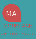 Logo Courtier Assurance Biéville-Beuville (Caen, Normandie). Création graphique professionnelle par Célio Captonreseau.