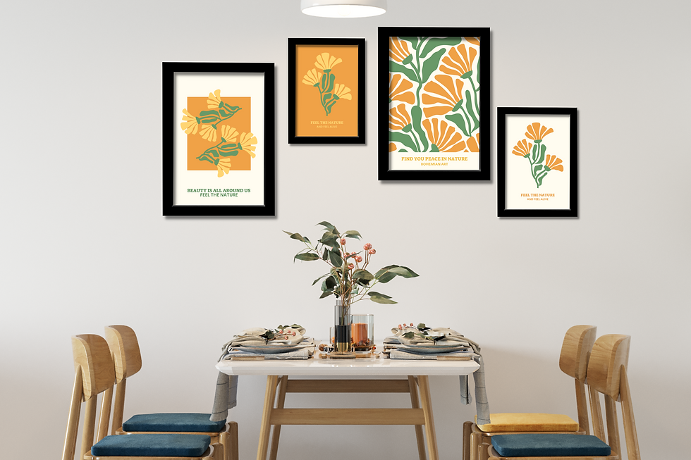 תמונה ממוזערת: סט תמונות מודרניות לסלון או לחדר השינה ממוסגר במסגרת עץ מלא או מודפס על קנבס איכותי. שלוש תמונות מעוצבות המוסיפות המון צבע לכל חלל בבית.
ארבע תמונות יפות וצבעוניות