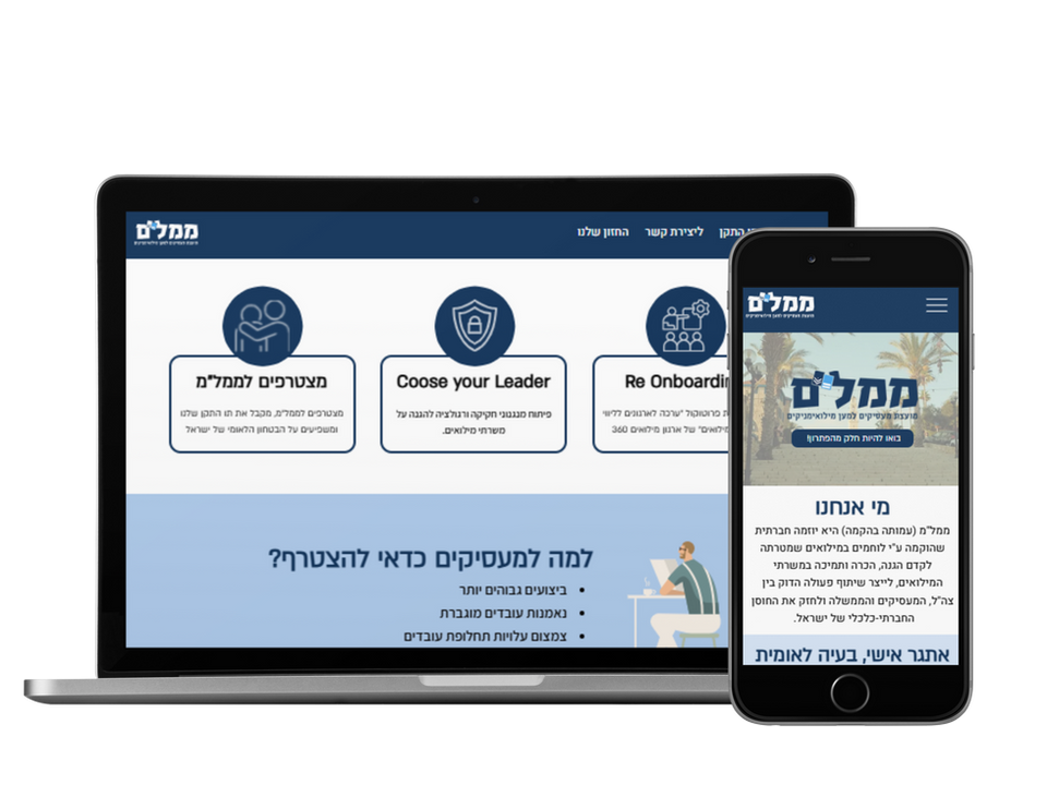 עיצוב אתר למלכ"ר