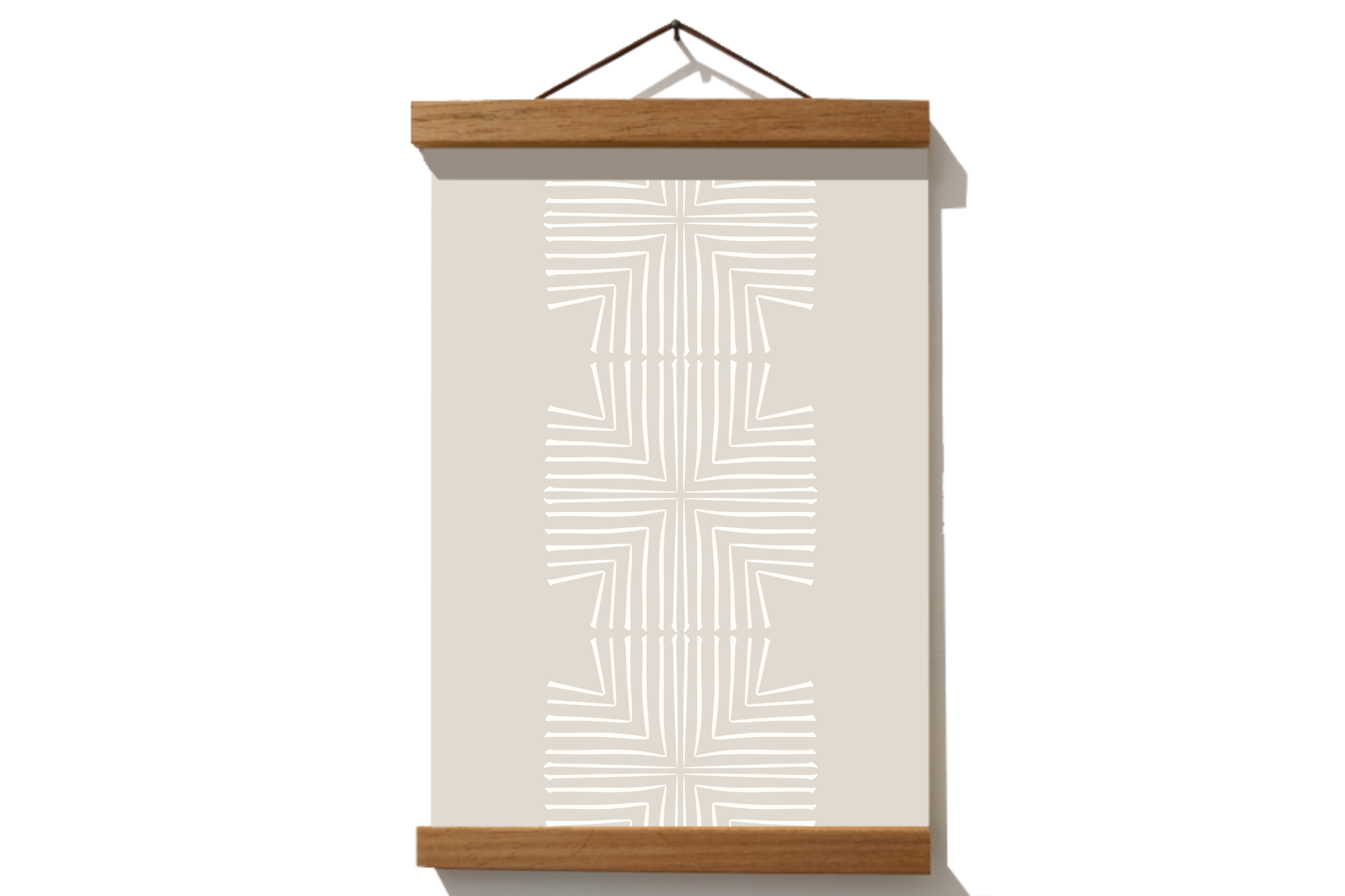 הדפס בסגנון עיצוב מודרני - גווני קרם