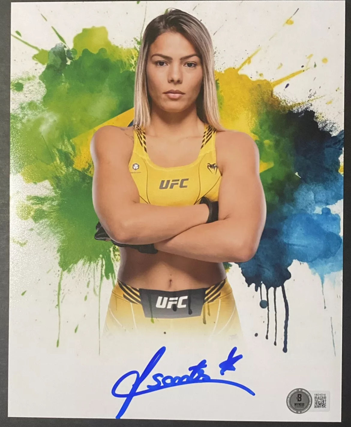 Luana Santos signed 8x10 Photo with Beckett Witness COA
