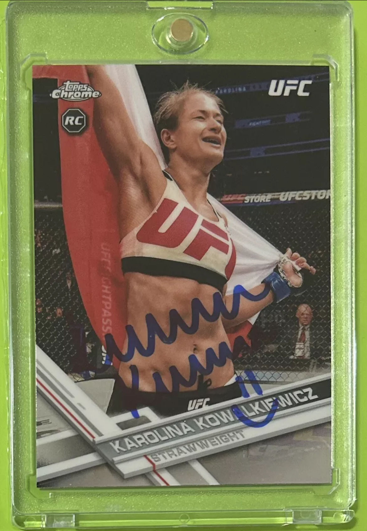 Karolina Kowalkiewicz Signed Topps Chrome Card With Beckett COA. Free Shipping.
