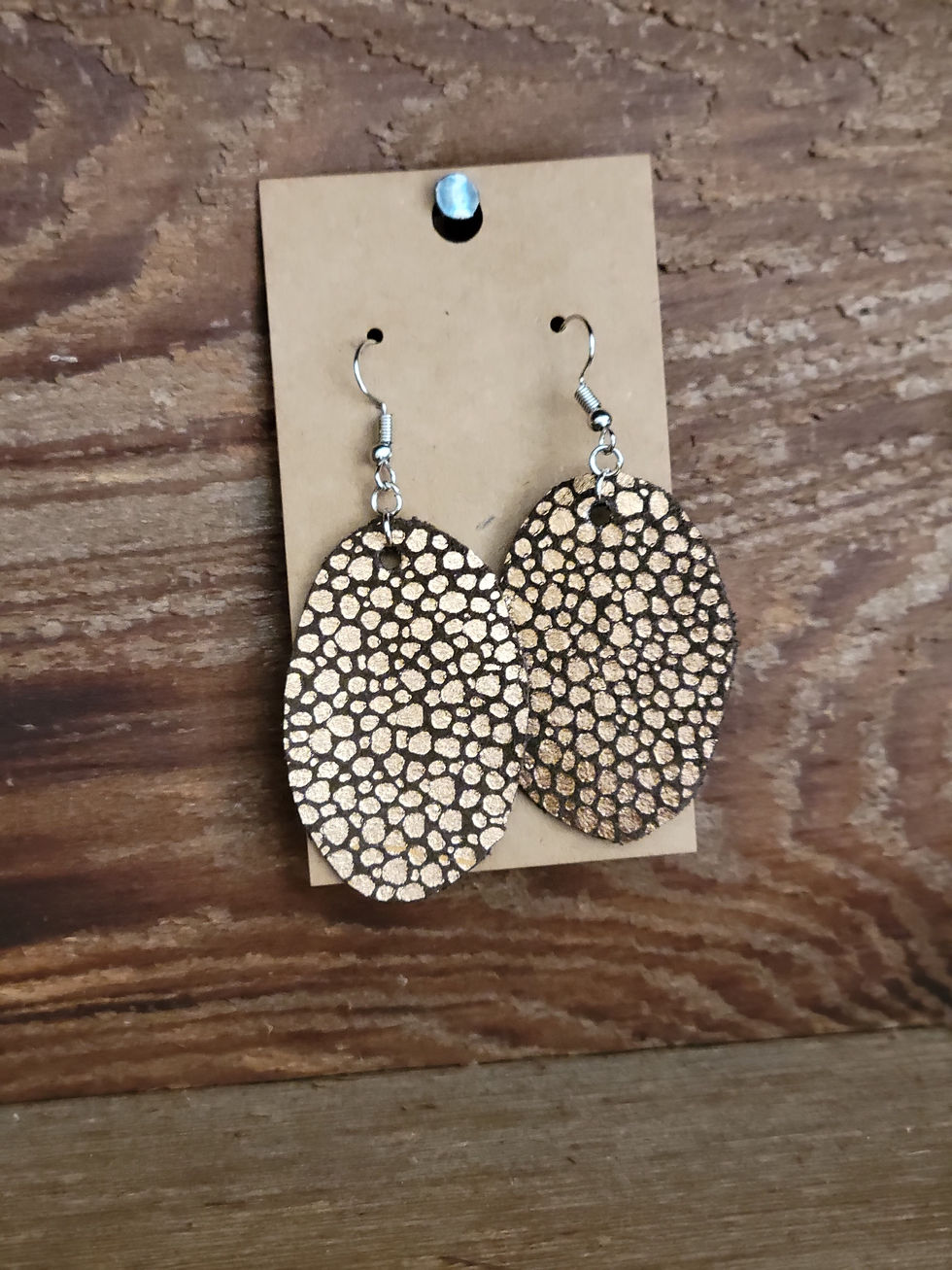 Thumbnail: Earrings -cow tag shape- various patterns