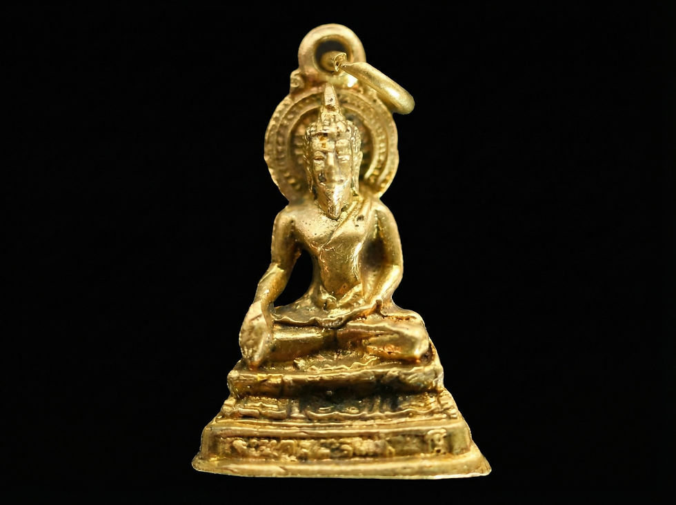 Pendentif figurine Bouddha doré