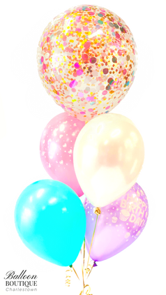 Table Group of 5 with Confetti Feature + Printed latex