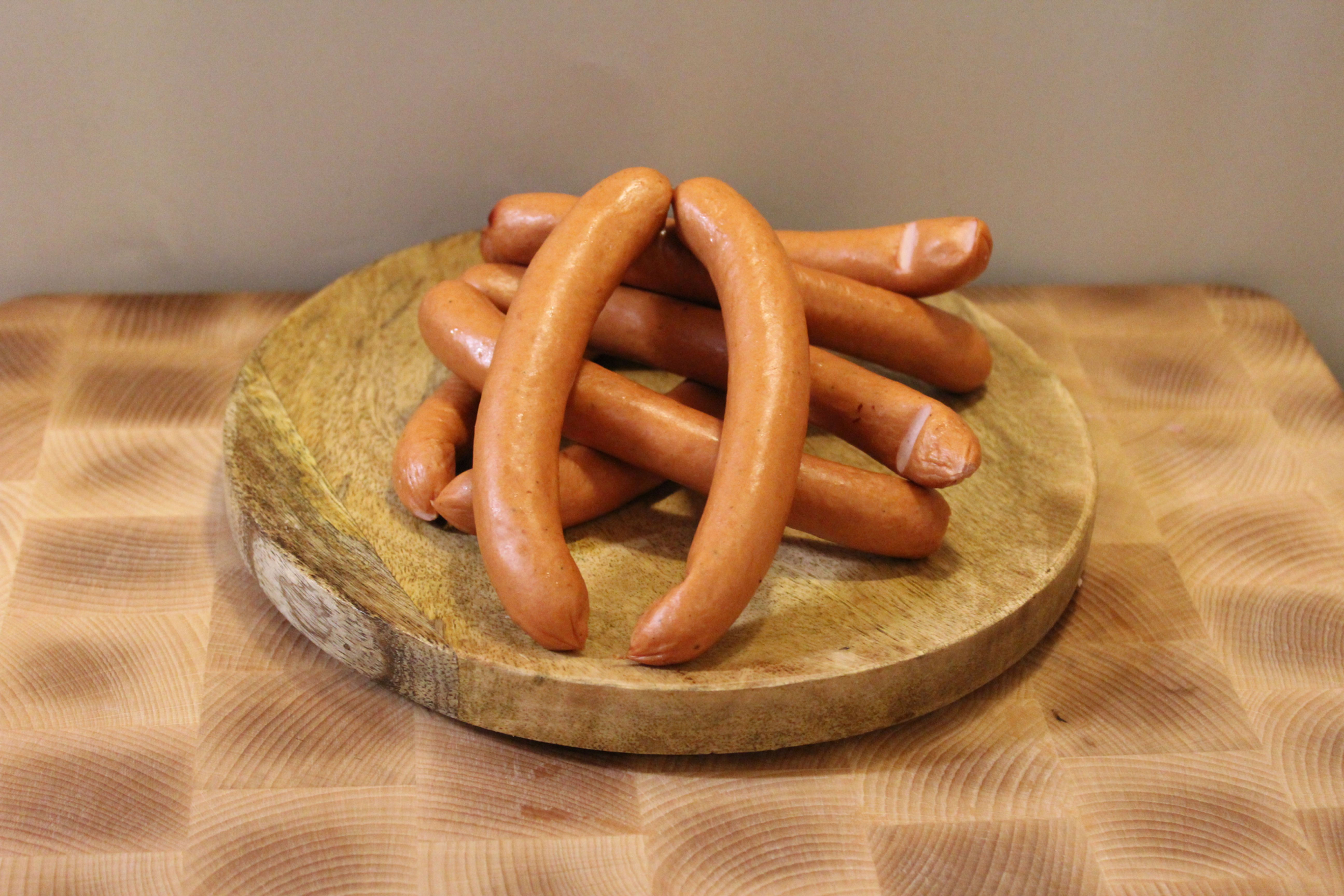 Vídeňský párek (bezlepkový, 88p masa,cca 100g)