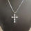 Thumbnail: Diamond Cross Necklace in Silver