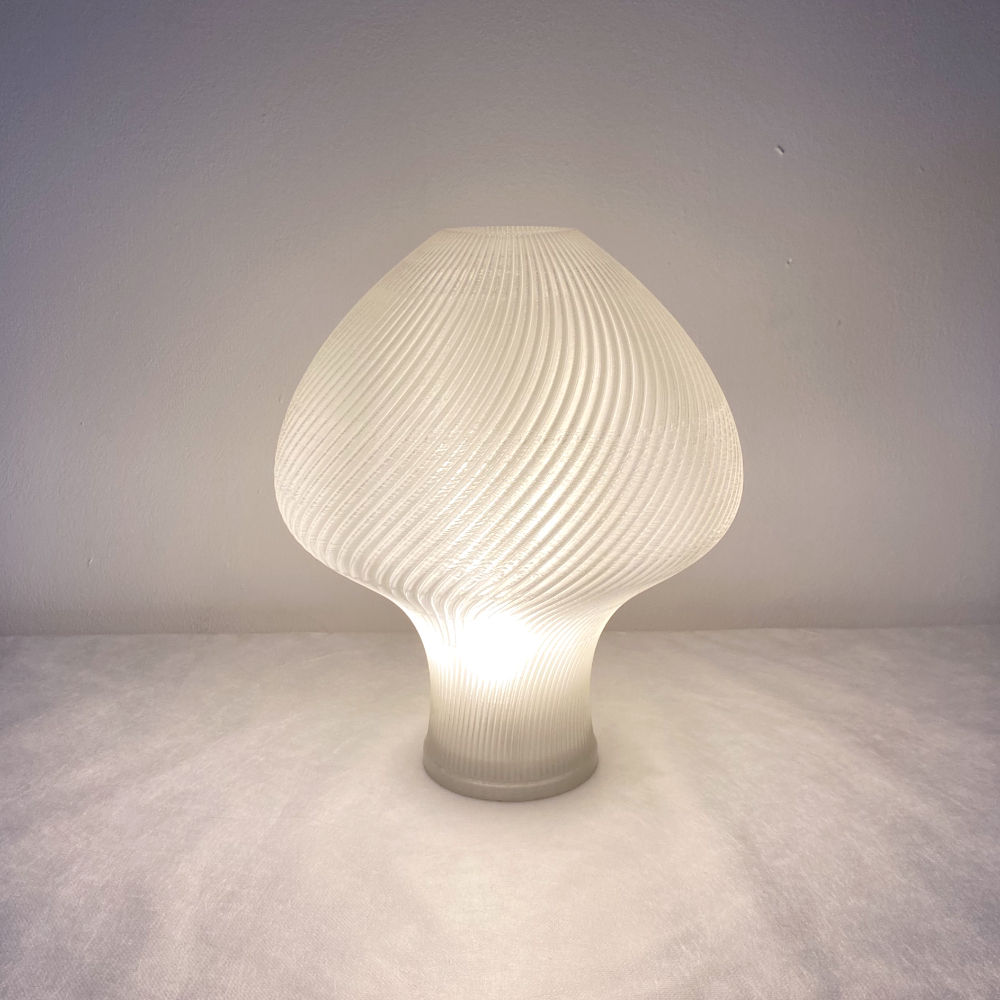 Lámpara de mesa Fungi twist color  traslúcido