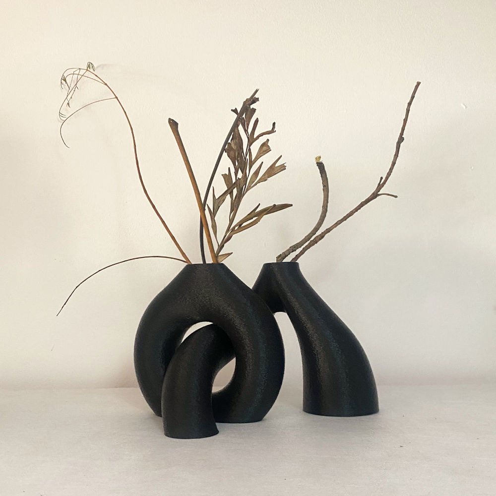 Jarrones decotativos color negro