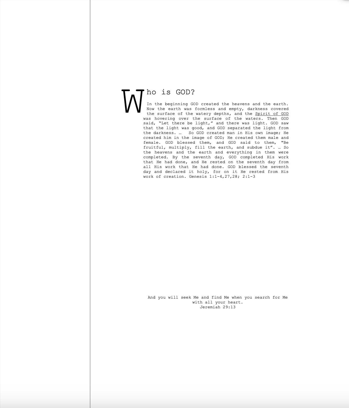 Who is God? 1st edition