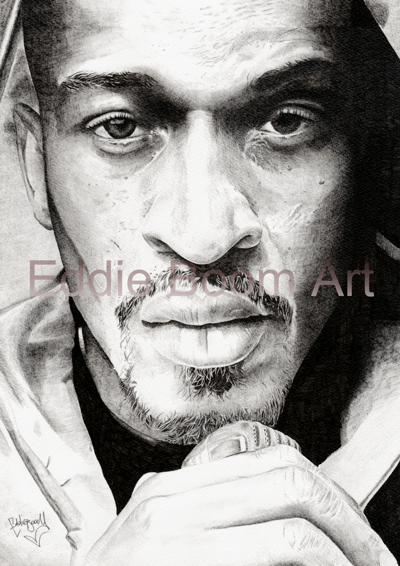 Rakim Pen Drawing Fine Art Print