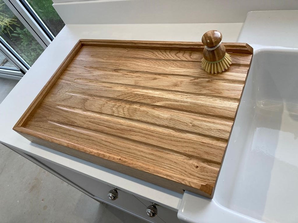 Thumbnail: Large Raised Oak draining board