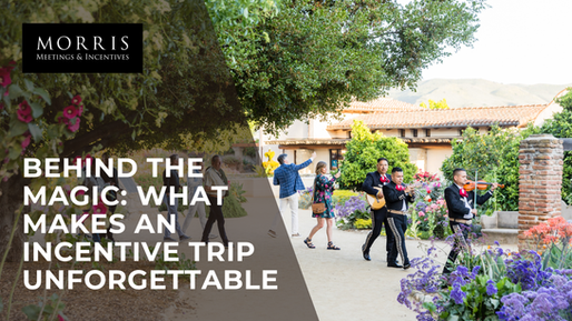 Corporate incentive travel group celebrating together at a destination event