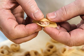 Chef preparing Tortellini - Art and Food Tours Bologna