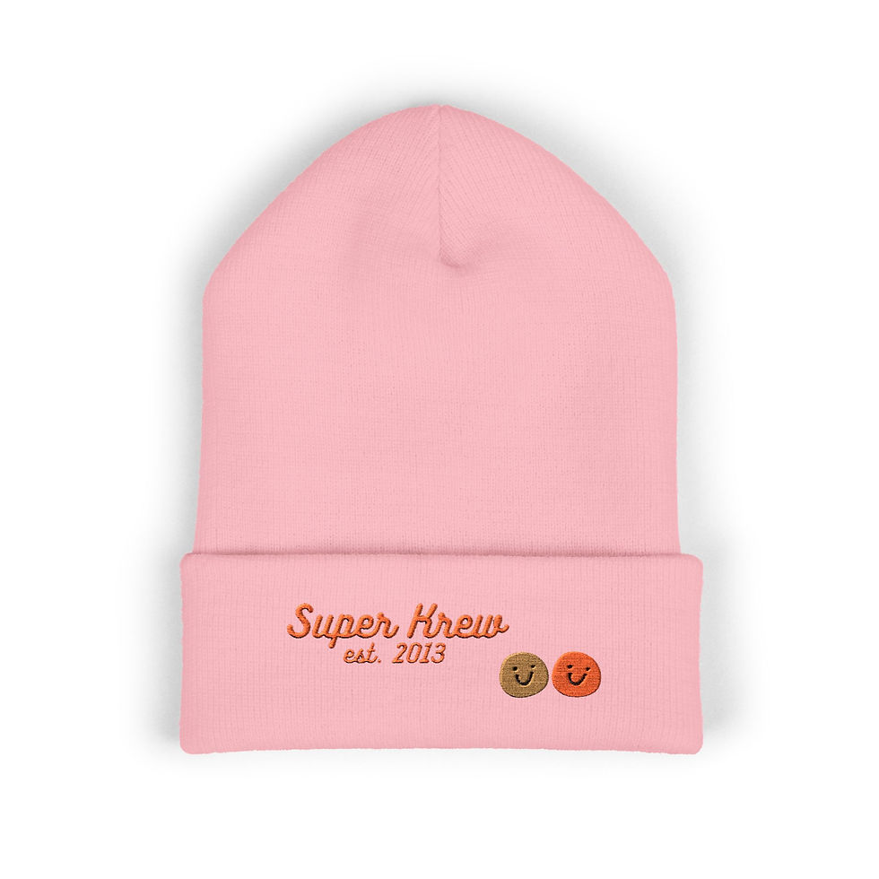 Thumbnail: Super Krew Happy Pair Classic Cuffed Beanie (Embroidered)