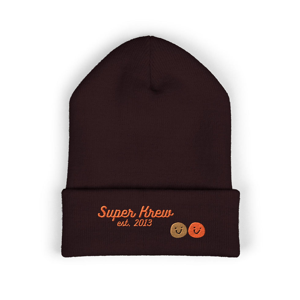Thumbnail: Super Krew Happy Pair Classic Cuffed Beanie (Embroidered)