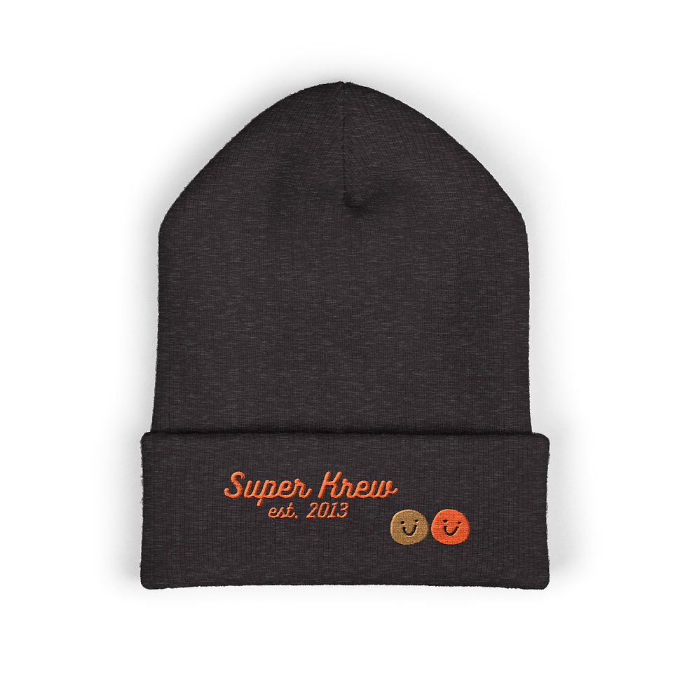 Thumbnail: Super Krew Happy Pair Classic Cuffed Beanie (Embroidered)