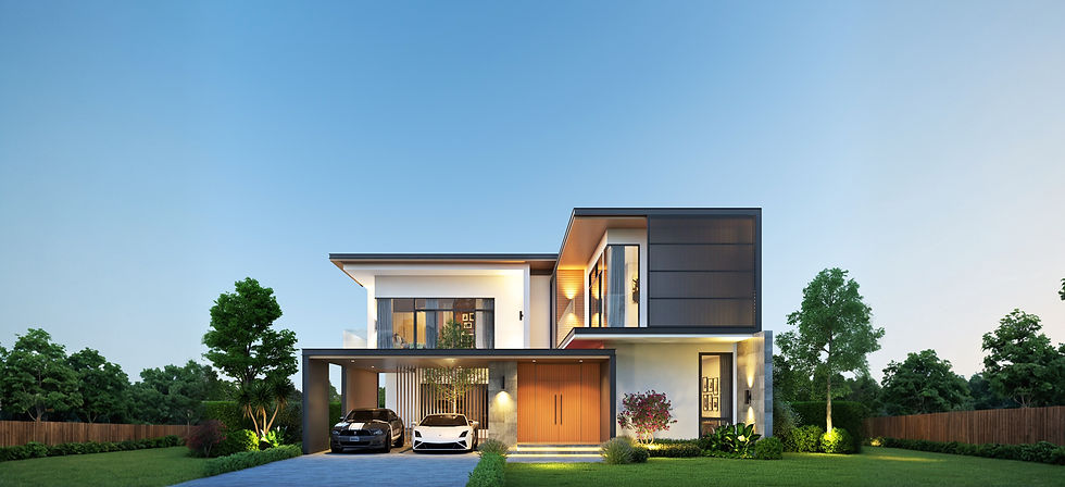 รับสร้างบ้านสไตล์ Modern ดีไซน์ทันสมัยในอุดรธานี ขอนแก่น หนองคาย ฟังก์ชันครบ ตอบโจทย์ชีวิตคนรุ่นใหม่ ในงบ 5-20 ล้านบาท มั่นใจ