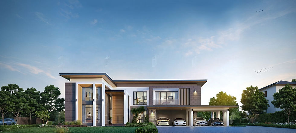 รับสร้างบ้านสไตล์ Modern ดีไซน์ทันสมัยในอุดรธานี ขอนแก่น หนองคาย ฟังก์ชันครบ ตอบโจทย์ชีวิตคนรุ่นใหม่ ในงบ 5-20 ล้านบาท มั่นใจ