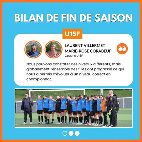 [U15F] Bilan de fin de saison 2023-2024