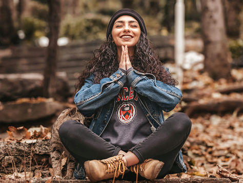 Grounded stress relief techniques like mindfulness and breathing exercises
