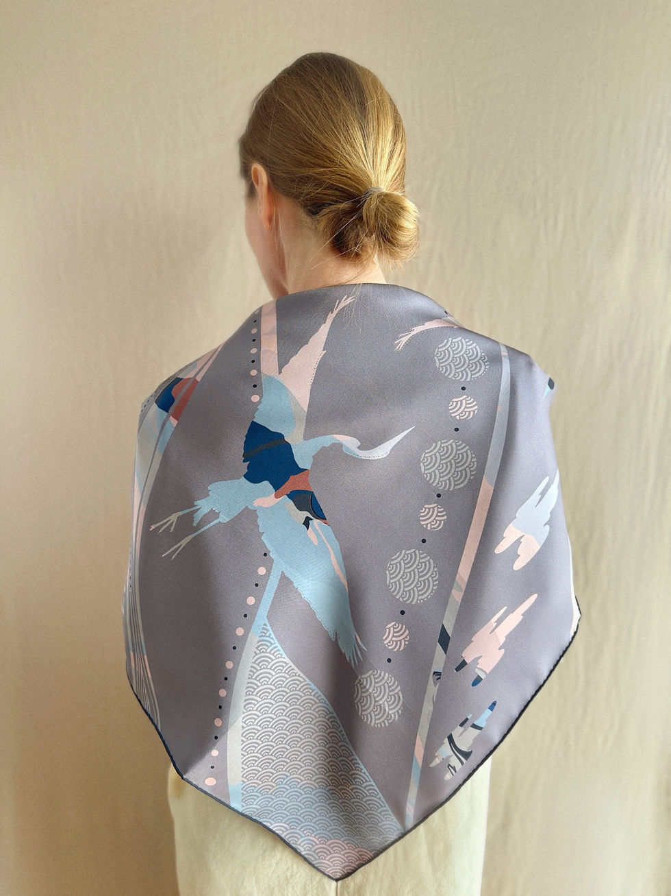 Thumbnail: Qeiwa poetic silk scarf