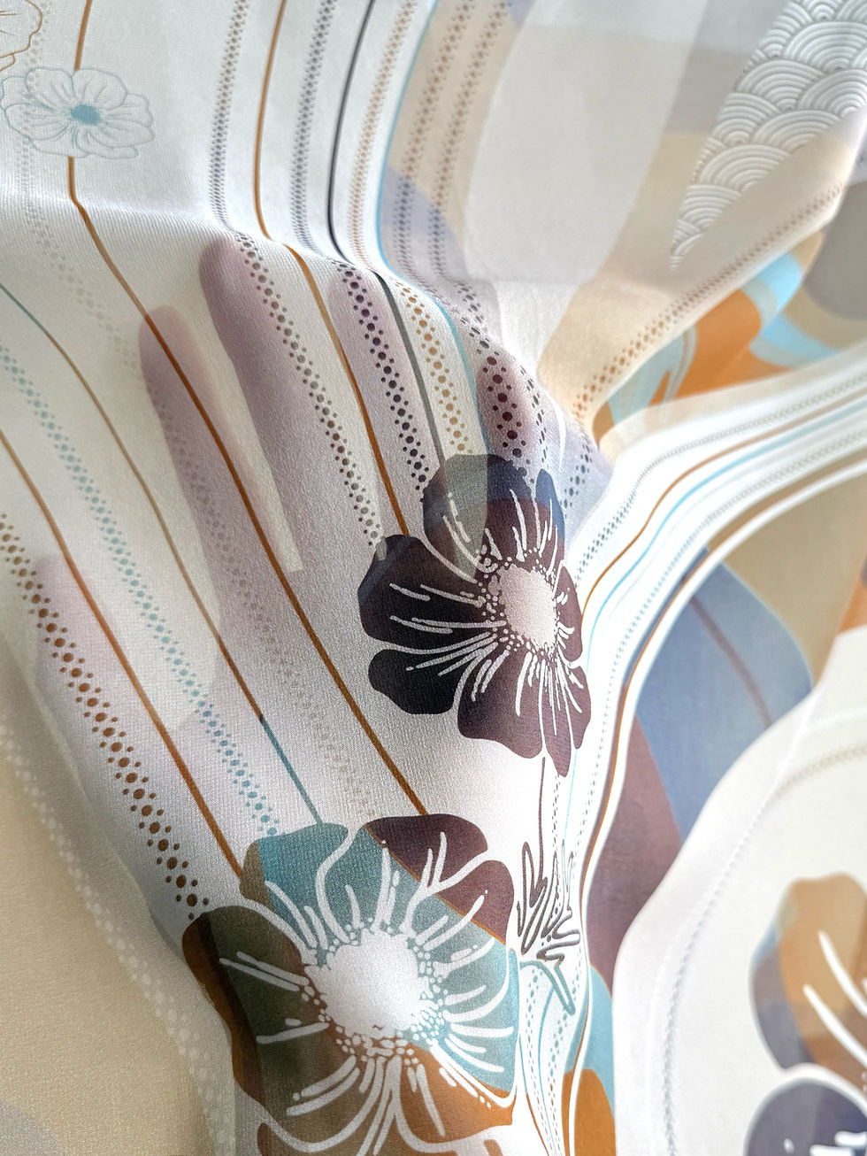Thumbnail: Qeiwa silk scarf present for refined person
