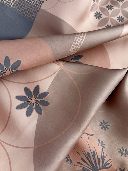 Qeiwa earth tones silk scarf