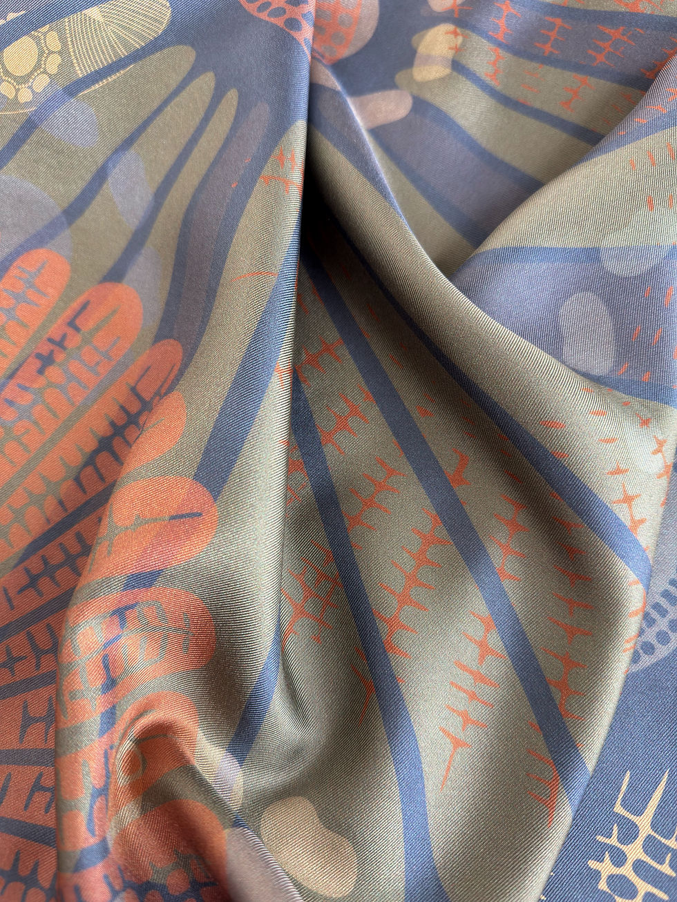 Thumbnail: Qeiwa aesthetic silk scarf gift
