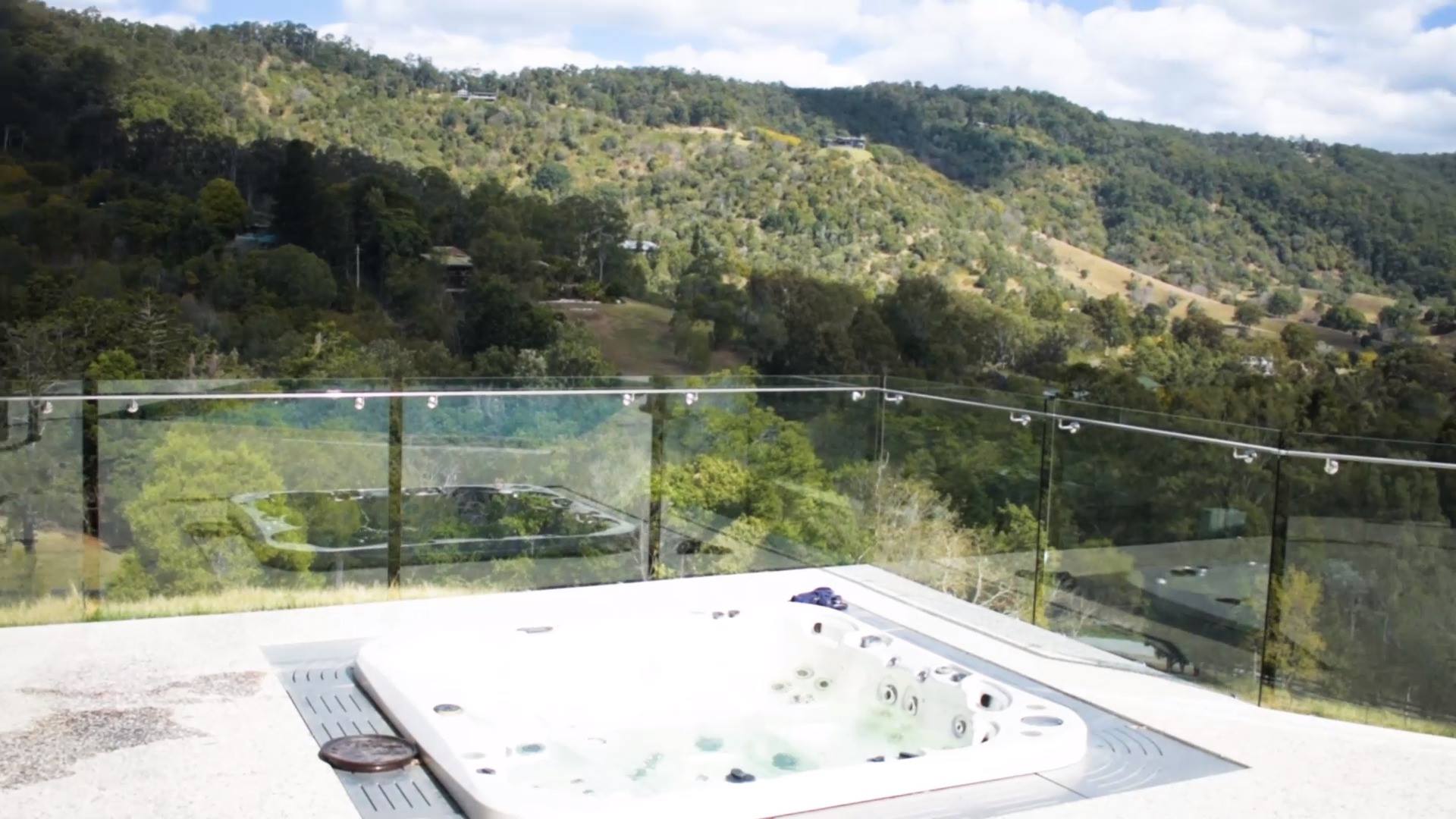 Glass Pool Fence with an amazing view.