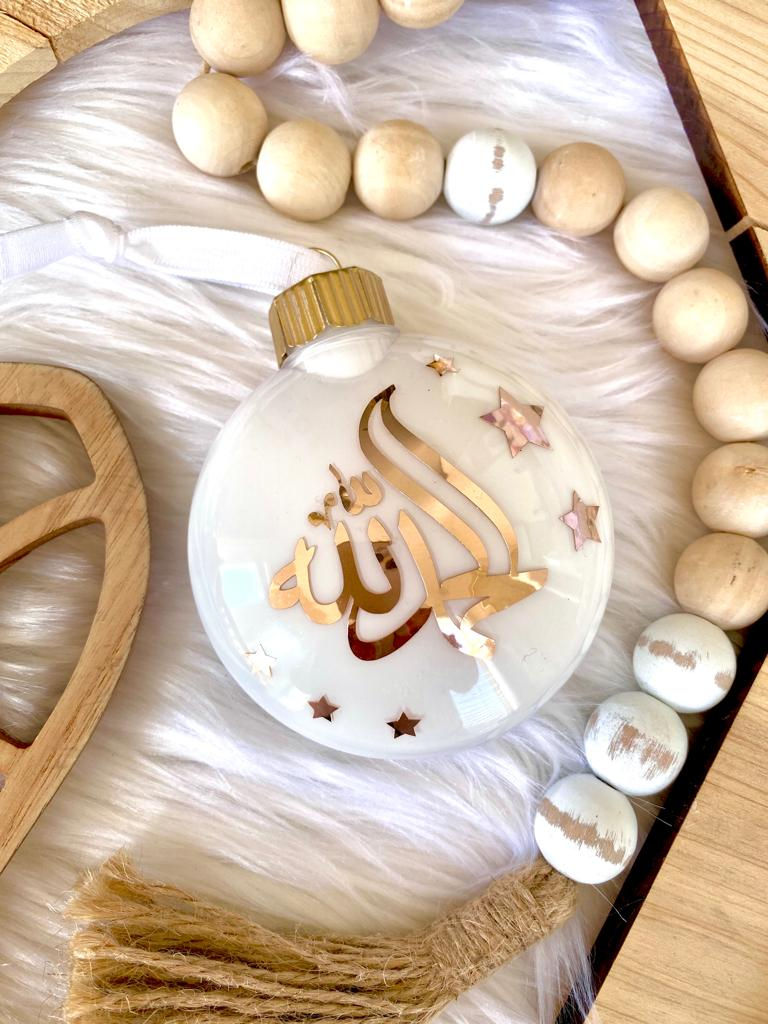 Ramadan Bulb, Painted and Decorated - Al hamdu lil Allah