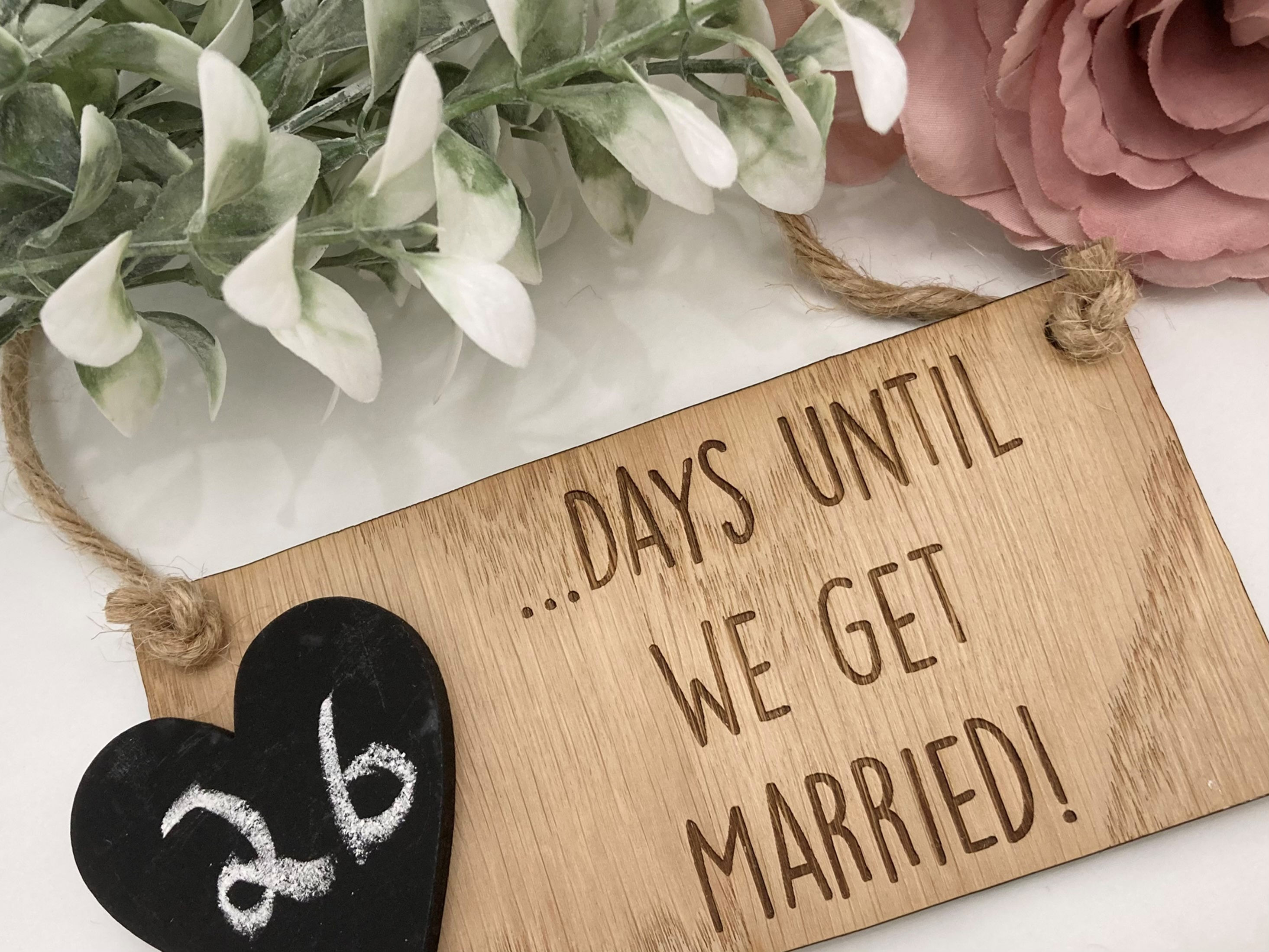 Wedding Countdown Blackboard