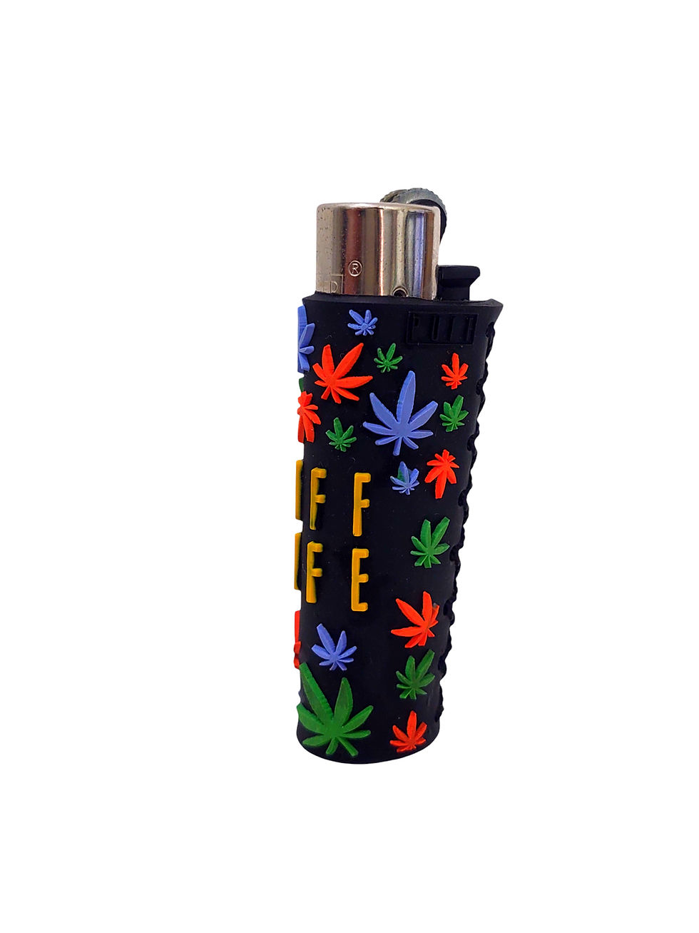 Miniatura: Isqueiro Clipper Puff Emborrachado  - Folhas Coloridas