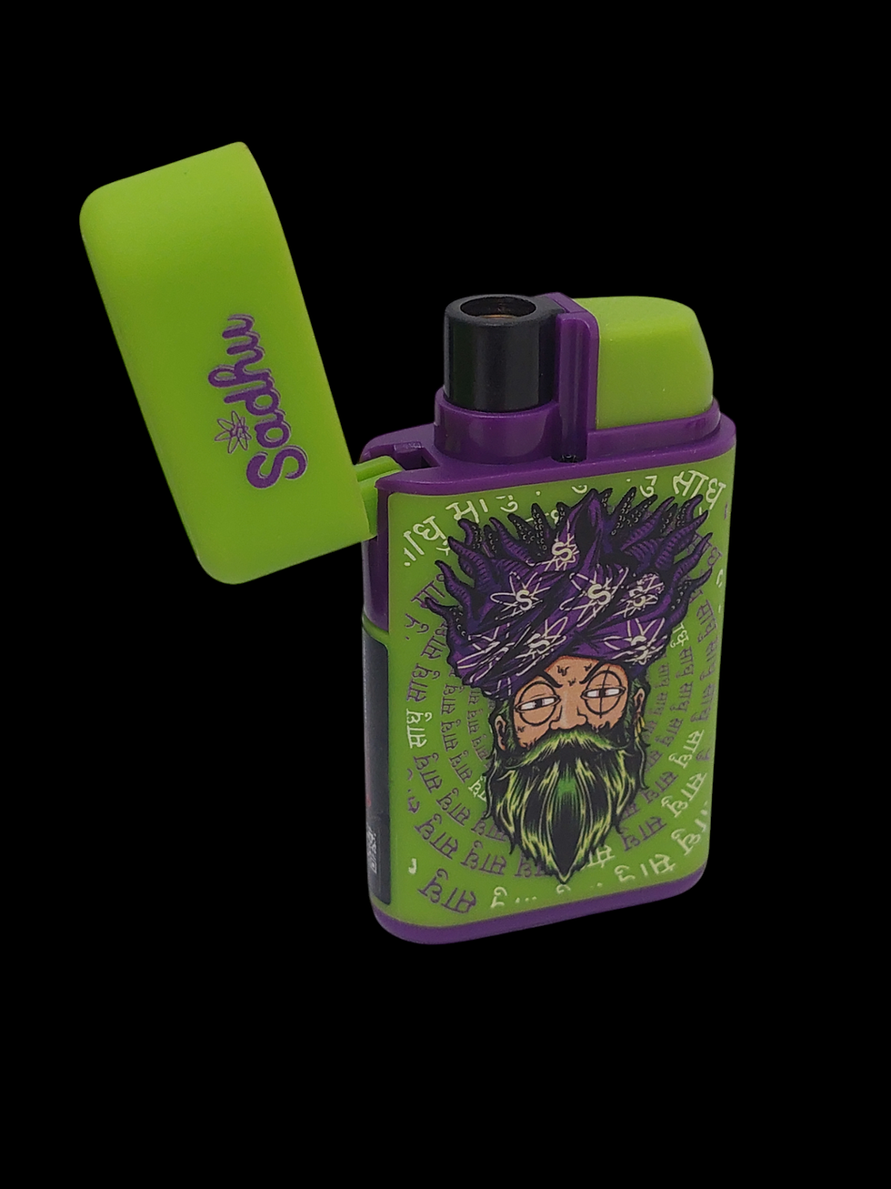 Miniatura: Isqueiro Maçarico Colecionável Sadhu - Multiplanet I / Verde e Roxo