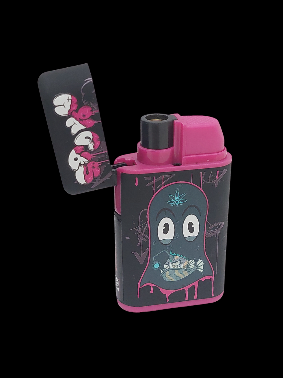 Miniatura: Isqueiro Maçarico Colecionável Sadhu -Fantasma Abissal / Preto e Rosa