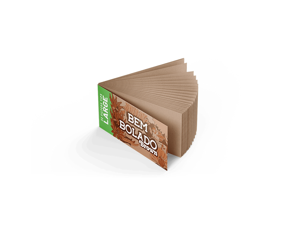 Miniatura: Piteira Bem Bolado Brown Large - Livreto com 32 Piteiras