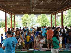 A view of the Block Party in Durham Central Park
