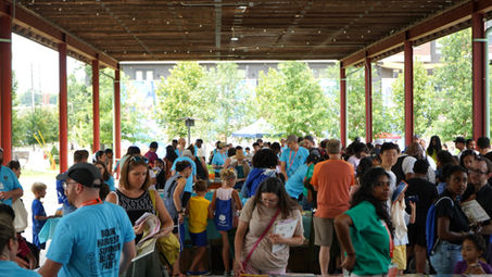 A view of the Block Party in Durham Central Park