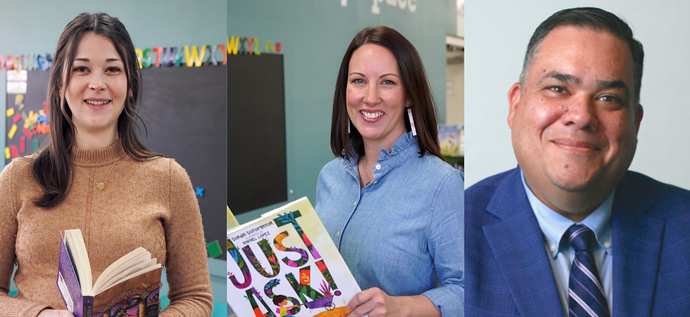 Three new staff members at Book Harvest.
