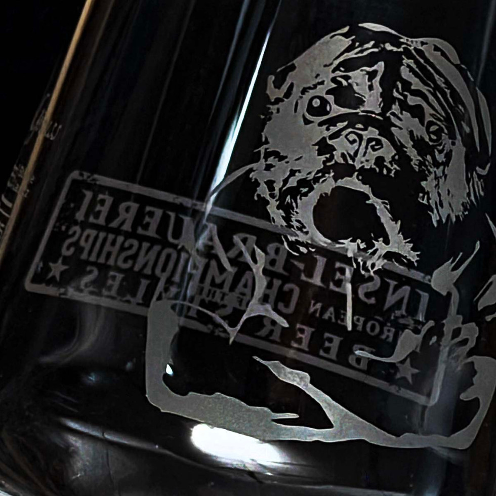 德國呂根島原廠酒杯、鬥牛犬圖騰