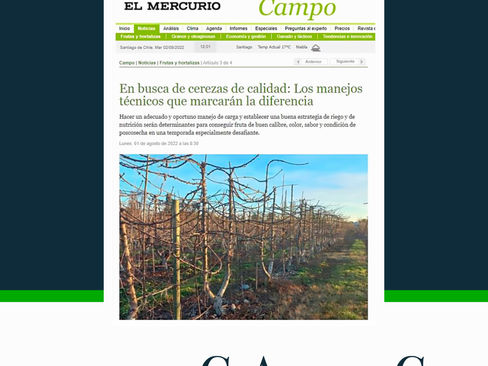 Artículo del Portal El Mercurio Campo