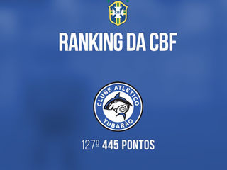 Tubarão ocupa 127ª colocação no ranking da CBF