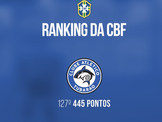 Tubarão ocupa 127ª colocação no ranking da CBF